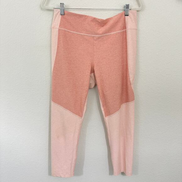 Outdoor Voices Womens Colorblock Leggings Size XL Active Stretch Orange Shebert - Picture 1 of 6